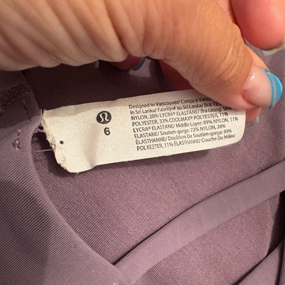Lululemon Women's Purple High-Neck Sports Bra - Picture 4 of 4